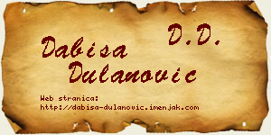 Dabiša Dulanović vizit kartica